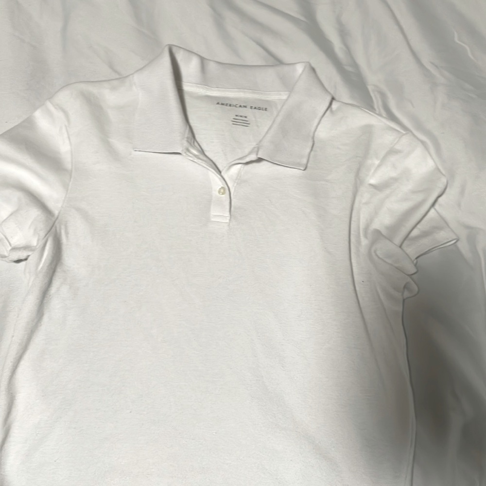 1/4 button cropped shirt